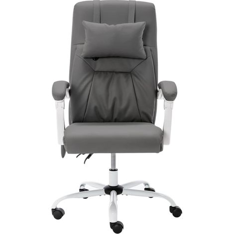 Maison Exclusive - Massage-Bürostuhl Grau Kunstleder