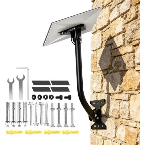 Support D'Antenne Adaptateur de Parabole Internet à Angle Flexible Mât De Montage Satellite Anti-Vent Pour Station Météo Extérieure, Prolongateur WiFi, Mur, -Toit, Toit, Camping-Car (1/5)