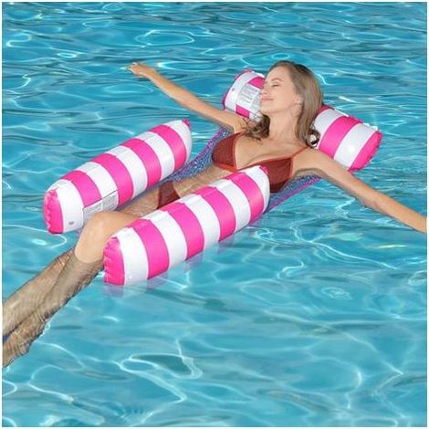 (Rot) Aufblasbarer Poolstuhl, mehrteilig befüllbare Poolmatratze, 4-in-1-Poolmatratze und Schwimmhilfe, aufblasbare Poolmatratze für Erwachsene, Poolmatratze für Strand, Party, Urlaub, Schwimmbad (1/5)