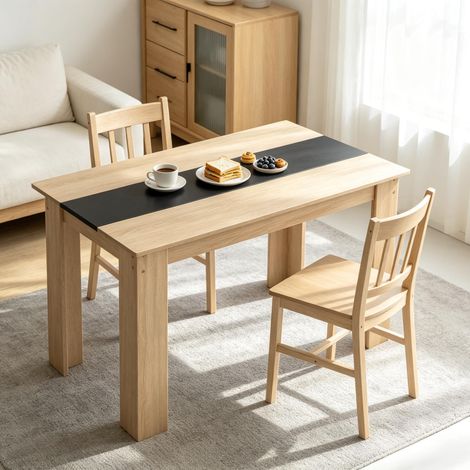 Table design moderne, piètement central élégant, polyvalente pour salle à manger ou salon, plateau résistant et structure stable (1/5)