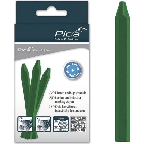 Pica Classic ECO 591 - Gesso per marcare (11 x 110 mm), colore verde (1/4)