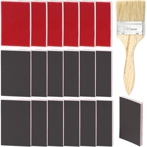 Lot de 21 éponges de ponçage grain 2500 - Tampons de ponçage lavables et flexibles en mousse souple - Séchage humide - Avec 1 pinceau de peinture de 6,3 cm (1/5)