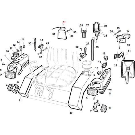 Eclairage de la plaque d'immatriculation TURBOGRASS TURBO1 TURBO2 ORIGINAL GIANNI FERRARI 00.40.00.0550