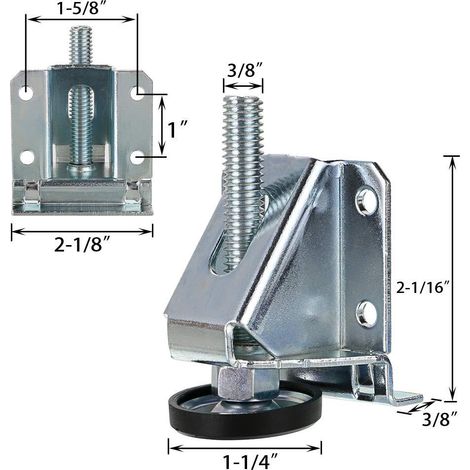 2 jeux de 4 niveleurs à six pans – Stabilisateurs réglables pour pieds de meubles – Empêchent le basculement sur sols inégaux (1/3)