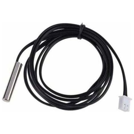 Kaelt - Sonde de température 1M haute précision NTC 10K / B3435 résistant à l'eau sonde de température de câble de thermistance (1/4)