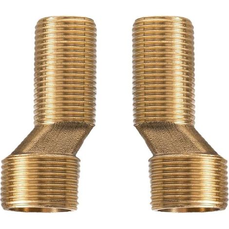 2 pièce Adaptateur de robinet de douche avec bras pivotant, connecteur en laiton de 3/4" à 1/2" pour robinets de salle de bain (1/5)
