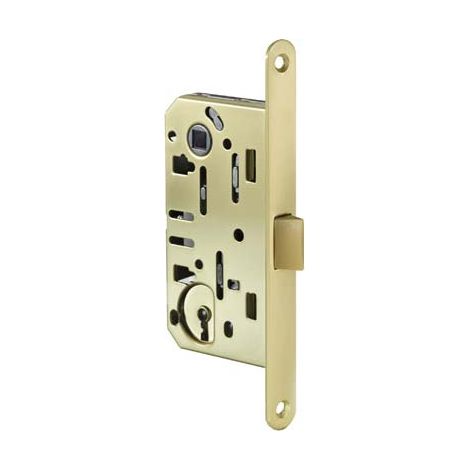 SERRATURA LEGNO INFILARE BBITTER T60 BONAITI  I.MM 90 F.MM 18 E.MM 50 B.TONDO OTTONE LUCIDO