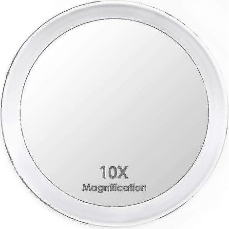 Miroir grossissant x10 avec 3 ventouses pour le maquillage (1/3)