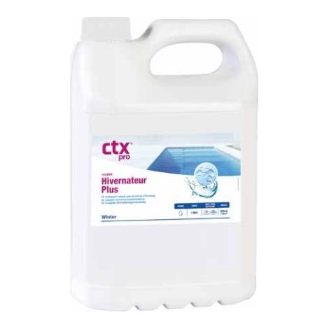 Hivernage piscine 3 actions sans cuivre – Anti-algues et anti-calcaire – Formule non moussante – 5L pour 60m³ – CTX (1/2)