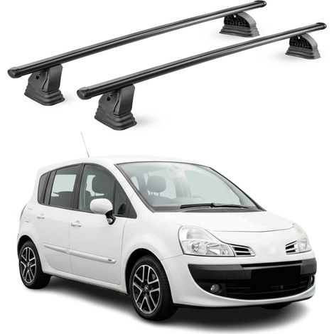 OMAC Stahl Dachträger Querträger Renault Grand Modus 2008-2013 – TÜV / DIN 75302:2019 – Abschließbar – Max. 75 kg – 2 Stangen – Schwarz (1/5)