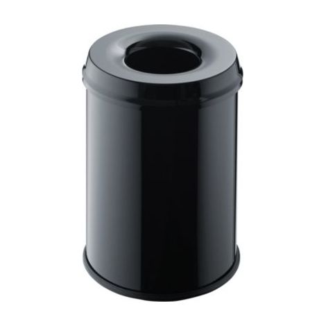 helit Papierkorb H2515495 15l rund Metall schwarz (1/5)