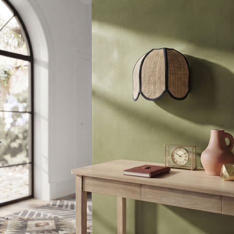 Aplique de Pared en Rafia Natural  Serie IRIS (1/5)