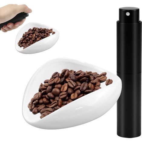 Lntyq Messbecher für Kaffeebohnen, Keramik-Dosierschale mit Sprühflasche, Messbecher für Kaffeebohnen, Mehl, Teeblätter, Süßigkeiten (1/5)
