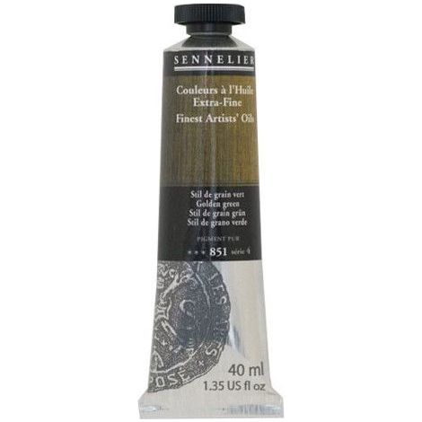 Couleurs à l'huile - Sennelier - Or Vert - 40ml - Pigments naturels - Finition satinée