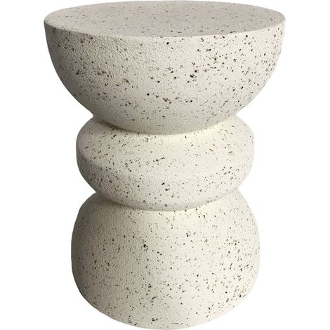 Mesa de Centro Moderna Rebecca Mobili Ferra 44,5x35x35 cm MGO Blanco Negro