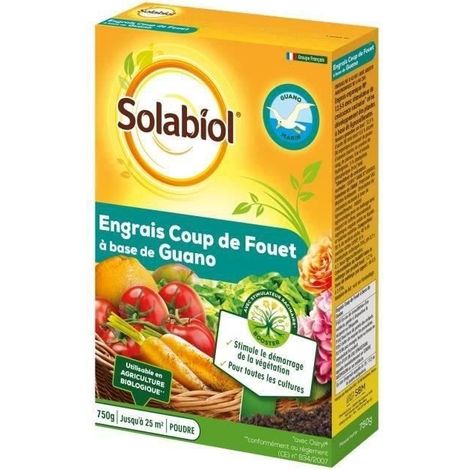 SOLABIOL SOGUA750N SOGUA750N-Guano-Based Boost Fertilizer-Stimulates Vegetation Start. Yellow (1/2)