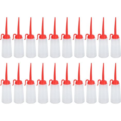 20 Flacons Huile Machine à Coudre 160ML Bouteille Plastique Inodore Bonne Étanchéité Bec Rouge Long (1/5)