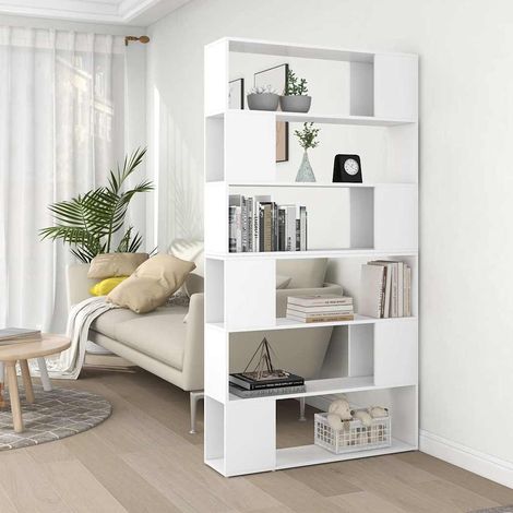 vidaXL Estantería divisor de espacios blanco 100x24x188 cm (1/5)