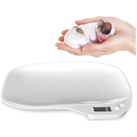 Balance numérique pour petits animaux : Balance pour animaux de compagnie, balance pour nourriture, balance pour bébé, LCD numérique, balance pour chats avec 4 modes de pesée (kg/oz/lb/ml) pour (1/5)