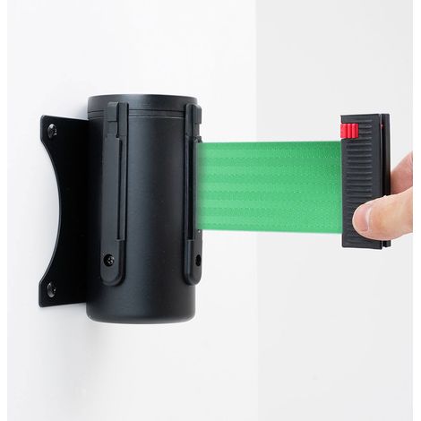 Tendinastro da Parete 3 m con Clip di Chiusura Nastro Verde (1/5)