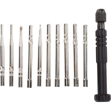 Set di 10 attrezzi per la regolazione del carburatore per piccoli motori a 2 tempi: cacciavite per decespugliatore, kit di punte per cacciavite.