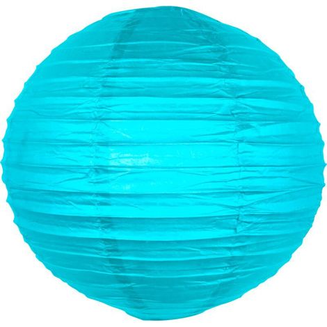 Türkisfarbene Papierkugel 30 cm - Reispapierlaterne - Türkisfarbene japanische Laterne für Hochzeits-, Geburtstags- und Partydekorationen (1/5)