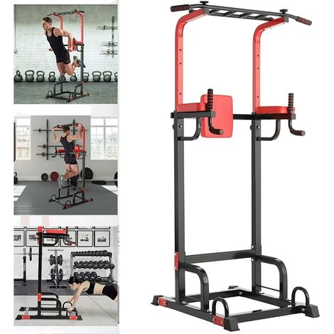 Tour de puissance, Hauteur réglable 155-200 cm, Capacité de charge 200 kg, 8 niveaux de hauteur, Station de fitness multifonctionnelle, Construction robuste (1/5)
