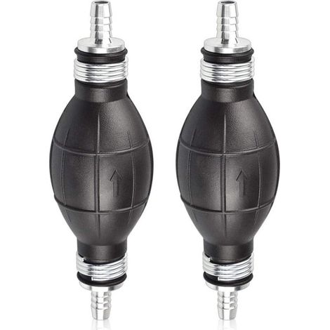 Pompe à Main Essence en Caoutchouc 8mm - Poire d'Amorçage Carburant pour Voitures, Motos et Bateaux (Noir) - Pompe Manuelle de Transfert (1/5)