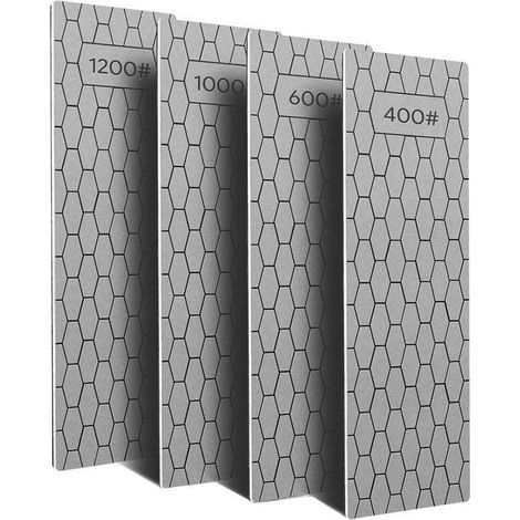 HOXILEELEOLot de 4 Plaques DAffTage DiamantEs Pierre Aiguiser DiamantE avec Surface en Nid DAbeille Grain 40060010001200 (1/4)