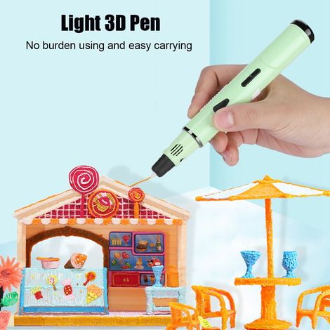 Kit d'outils pour imprimante 3D : stylo à dessin, filament ABS/PLA, pour étudiant/enfant, écologique (UE). (1/5)
