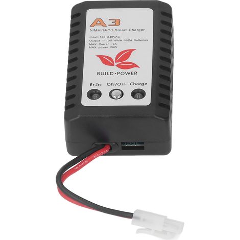[JAMAIS UTILISÉ]Chargeur intelligent 20 W avec indicateur LED pour batteries NiMH/NiCd 6 V, 7,2 V, 8,4 V et 9,6 V. Alimentation : 110-240 V CA (prise britannique). (1/5)
