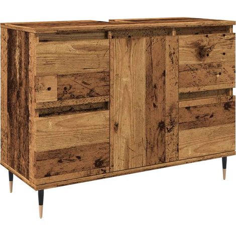 Maison Exclusive - Badschrank Altholz-Optik 80x33x60 cm Holzwerks