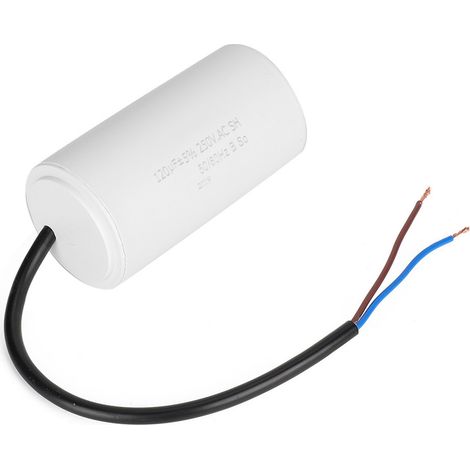 Betriebskondensator CBB60 mit Anschlusskabel, 250 V AC, 120 µF, 50/60 Hz, für Motor-Luftkompressor (1/5)