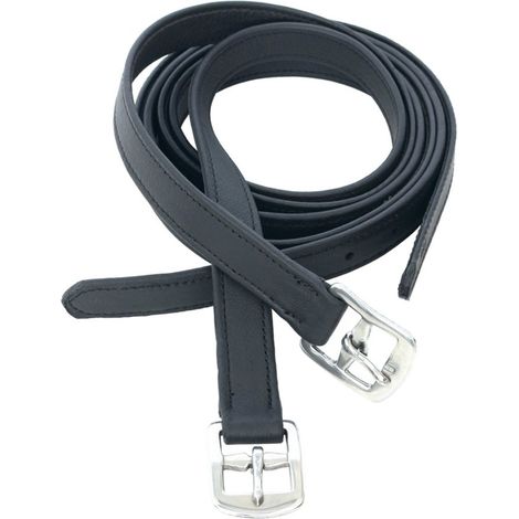 135 cm, marrone: Staffili dubbati in morbida pelle oliata larghezza 25 mm