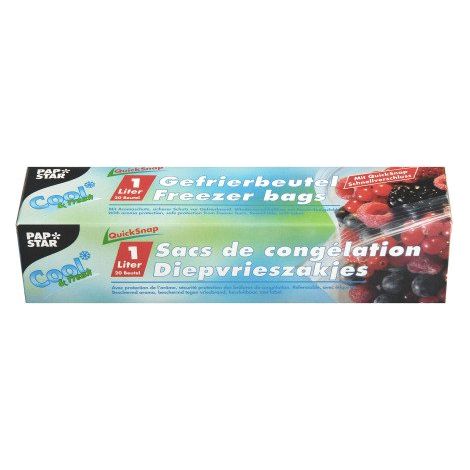 Sac de congélation QuickSnap 1 L - Boîte de 20 sacs