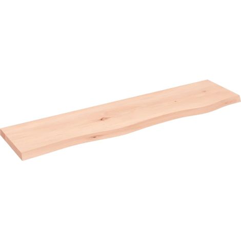 vidaXL Ripiano a Parete 80x20x2 cm Legno Massello Rovere Non Trattato (1/5)