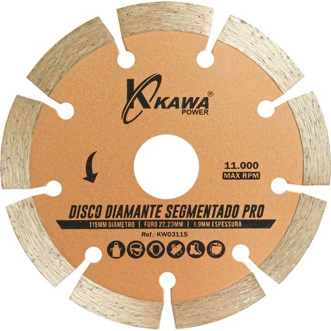 Kawapower Disco de corte de diamante segmentado PRO Ø 115mm
