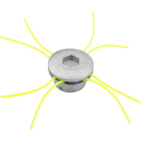 Tête de débroussailleuse universelle en aluminium Têtes de débroussailleuse de rechange Jeu de cordes Accessoire de débroussailleuse pour gazon Outils électriques Débroussailleuse Robinet pour jardin (1/5)