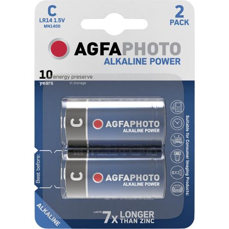 AgfaPhoto LR14 Baby (C)-Batterie Alkali-Mangan 1.5 V 2 St.