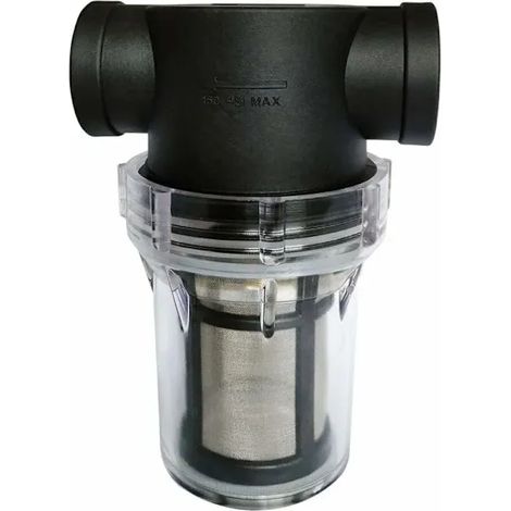 Ein 4-Zoll-Inline-Filter für Wasserpumpen, ausgestattet mit einem 80-Mesh-Edelstahlsieb.