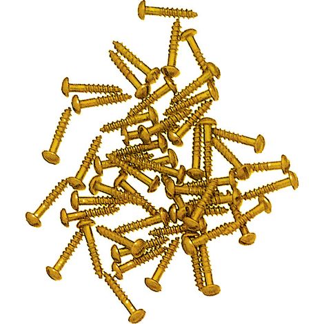 VITI TESTA BOMBATA FERRO OTTONATO 2X10 MM- METAL STYLE- 1,0 centinaia