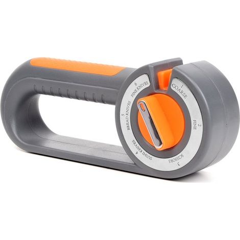 Afilador de cuchillos 6 en 1 antideslizante y ajustable, ABS 19,5 x 8,5 x 4 cm, 165 g, Ideal para chefs, interiores y exteriores, Comedor (1/5)