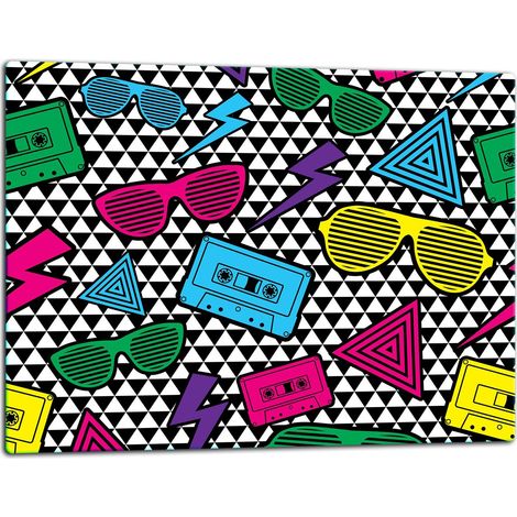 Tablero de corte de placas de vidrio 52x40 Pop Art (1/5)