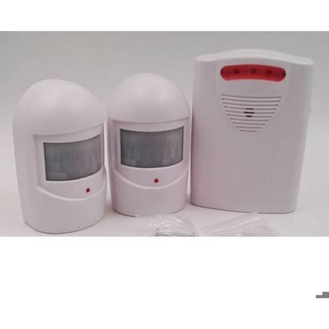 Système Alarme - Récepteur Et Détecteurs De Mouvement PIR - Extérieur Cour Garage Grange - Kit Avec Sirène - 2 Capteurs (1/5)