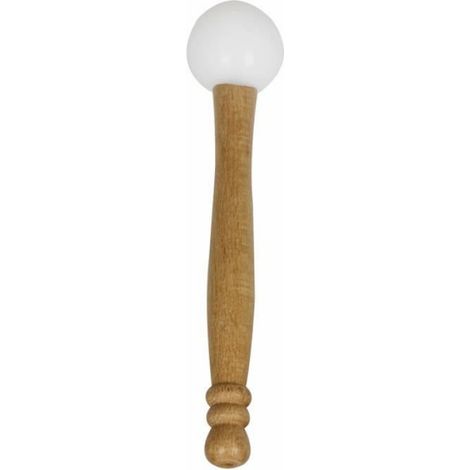 Maillet en caoutchouc Baguette pour bol chantant en cristal Manche en bois Manche en bois de son professionnel Attaquant avec (1/4)
