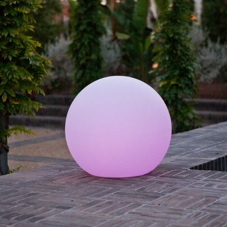 BULY 40 cm Resistente bola de luz decorativa. Con carga solar y luz LED RGB. Fabricado en España