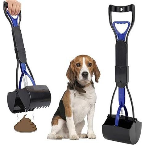 royaluxe-Pelle à déjections pour Animal Domestique, ramasse-crotte, 61 cm Pouce Long Manche Solide Pince dentelée Nettoyage Pickup déjections Canines Clip pour extérieur/intérieur pour Chien et Chat
