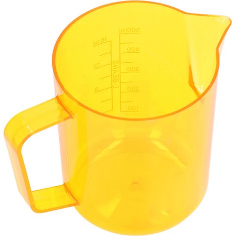 Pichet à lait acrylique 600ml pour mousseur à lait, idéal pour art latte et préparation de café jaune (1/5)