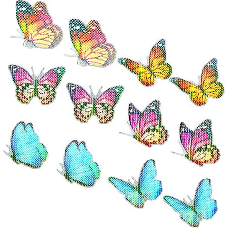 Autocollants Anti-collision pour Vitres 3d Formes Colorées Diy, Matériau Magnétique Solide, Décorations Fenêtres Maison, Protection Oiseaux, Lot 6 Paires pour Moustiquaires (1/5)