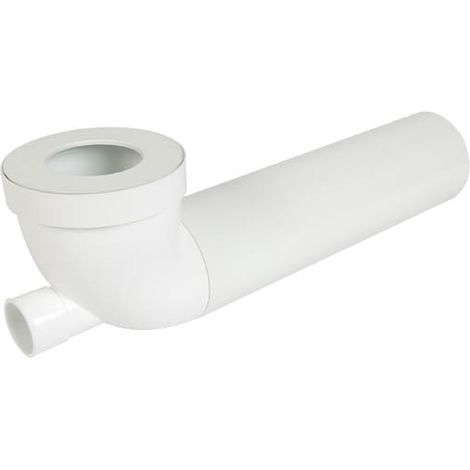 Nicoll – Pipe WC coudée 90ø longue – Piquage 100 – PVC blanc avec joint élastomère – Raccord de robinetterie pour espaces confinés